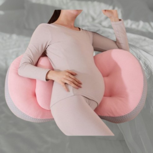 환마켓 임산부 U자형 바디필로우, 핑크