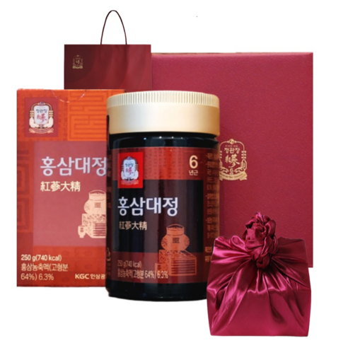 정관장 6년근 홍삼대정 + 케이스 + 쇼핑백 + 보자기, 250g, 1개, 250g