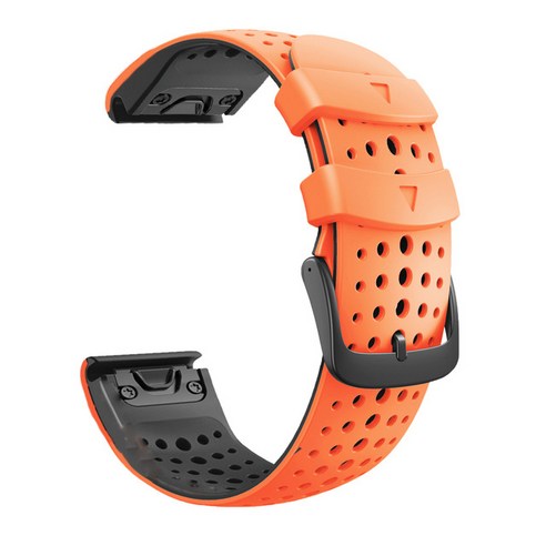 Garmin Fenix 1 2 3hr 3 Sapphire Quaitx 3 스트랩 가민 QUICKFIT 26mm 통기성 고무 퀵 릴리스 손목 스트랩, #2, Quick Fit 26mm