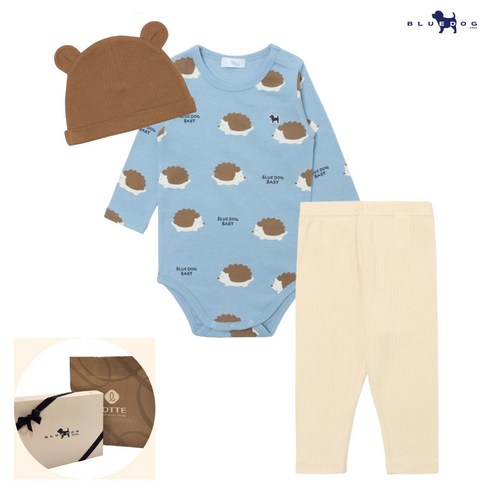 블루독베이비 BLUEDOG BABY BL고슴도치 SET 바디수트44A70-676-02 308695