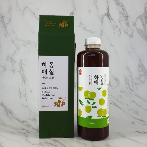 아름다운정성 3년숙성 하동 매실청 선물세트 900ml 매실주스 매실원액 수제청 건강차 선물, 1개