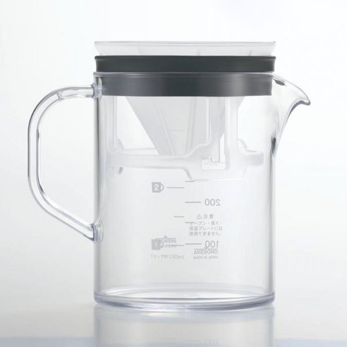 아케보노 비커 콤팩트 드리퍼 세트 블랙, 드리퍼 + 커피서버 + 스푼, 1개, 400ml