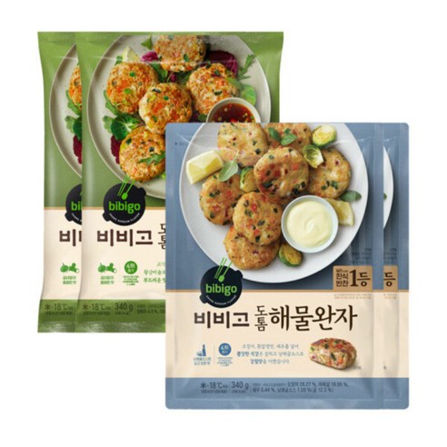 도톰동그랑땡 340g x2 + 도톰해물완자 340g x2, 4개, 340mg
