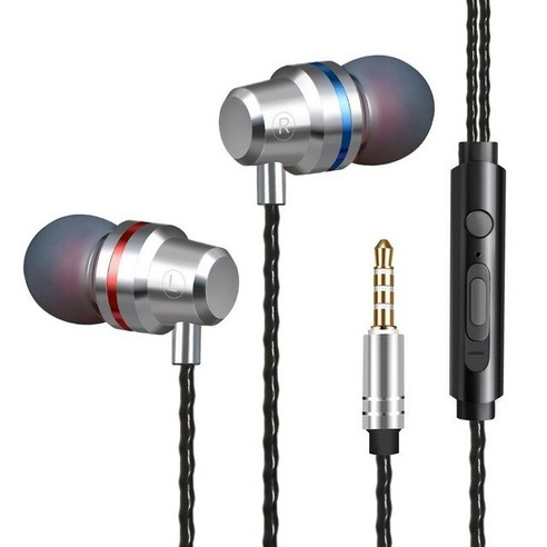 [XIG] Olhveitra 유선 이어폰 귀 컴퓨터 아이폰 삼성 Pc 3.5Mm Auriculares 스테레오 헤드셋 게이머 핸즈프리 마이크, 하나, 스타일 B 슬리버