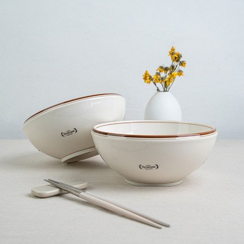 시라쿠스 메이플 면기 18.5cm, 2개, 라인브라운