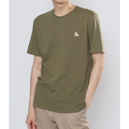 메종키츠네 24SS CHILLAX 폭스 패치 레귤러 T-SHIRT LM00110KJ0008-P384 칠렉스 티셔츠