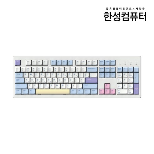 한성컴퓨터 TFG Cloud CF 유무선 기계식 코튼캔디 (브라운슈가 토독) 유선 무선 블루투스 키보드 104키