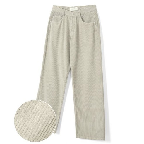 SECONDMONO 코듀로이 와이드 팬츠 베이지_SEPT030BEIGE SEPT030BEIGE 375669