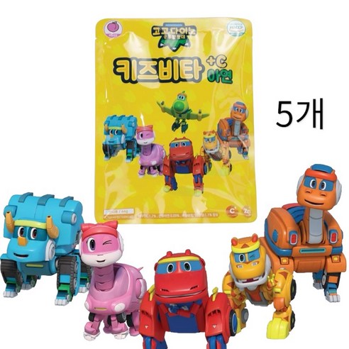 고고다이노 키즈비타C+ 아연 44g 어린이 유아동 성장발육 비타민, 5개, 40정