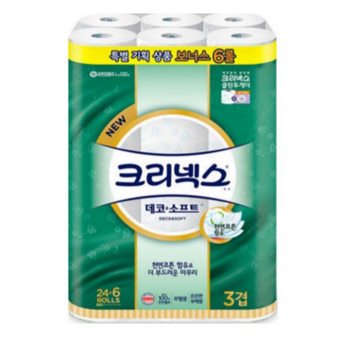 크리넥스 데코앤소프트 특별기획상품 25m 30롤 x 1팩, 1개, 30개
