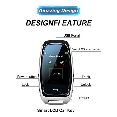CF920 범용 수정 스마트 키 LCD 화면 BMW/Audi/Benz/KIA/Hyundai/Nissan/Ford/Toyota 편안한 항목 디스플레이, 2.CF920 Black - Korean