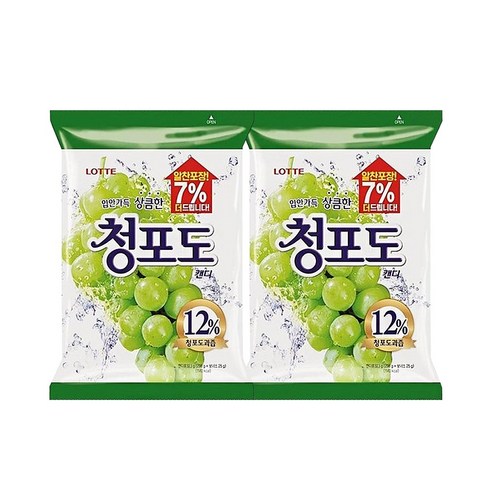 롯데제과 청포도 캔디, 323g, 2개