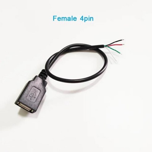 5050 3528 5730 유연한 LED 스트립 조명용 DIY USB 연결 케이블 2 핀 4 핀 수 5V USB 커넥터 와, 05 Female 4Pin Black_04 2m