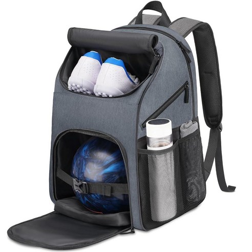 Bowling Backpack Single Bowling Ball Bag with Shoe Bag Up to Size 16 Bowling Accessories Gifts for