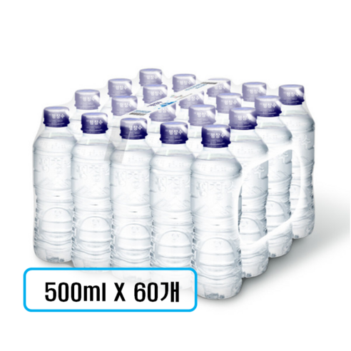 강원 평창수 생수 500ml x 60병 (유/무라벨 랜덤발송), 60개