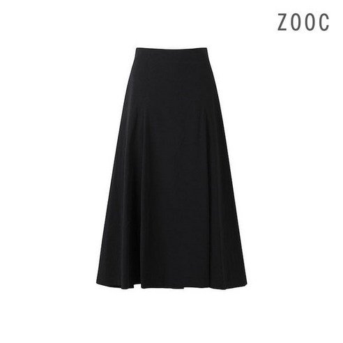 ZOOC [ZOOC] A라인 플레어 롱스커트 BK_V242MSD