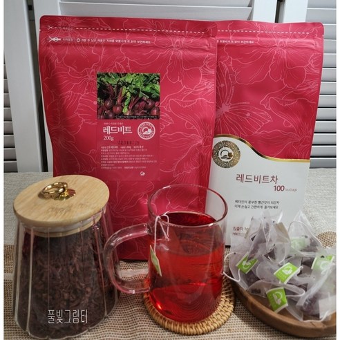 국산 깊은 맛과 향 건조 레드비트/ 레드비트 차 티백_풀빛그림터, 1g, 100개입, 1개, 레드비트차 티백(100 teabags)
