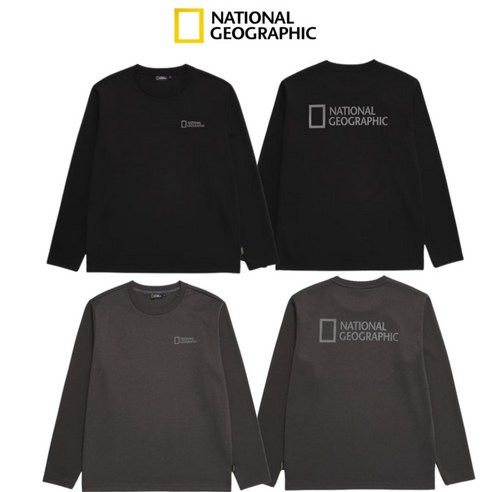 [국내매장정품] 내셔널지오그래픽 긴팔 맨투맨 브림 스몰로고 남여공용 라운드넥 티셔츠