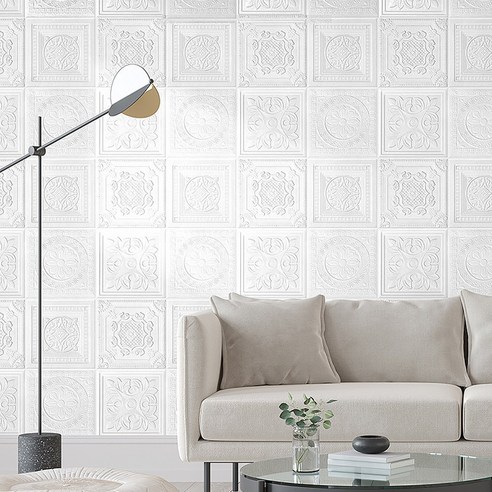 Amaethon 보온 붙이는 접착식 인테리어 폼블럭 DIY벽지시트지 소개 거실아트월