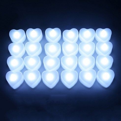 LED 촛불 양초 티라이트 캔들 집회 프로포즈 기념일 전자 촛불, 화이트