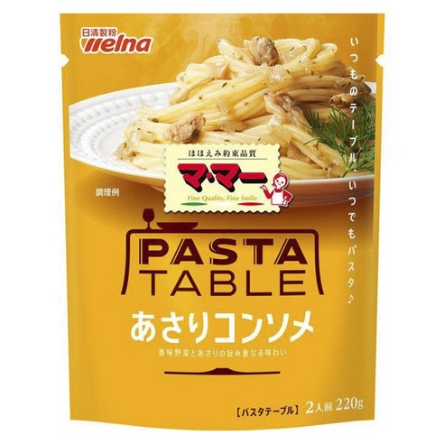 닛신 웰나 마마 파스타 테이블 바지락 콘소메맛, 1개, 220g