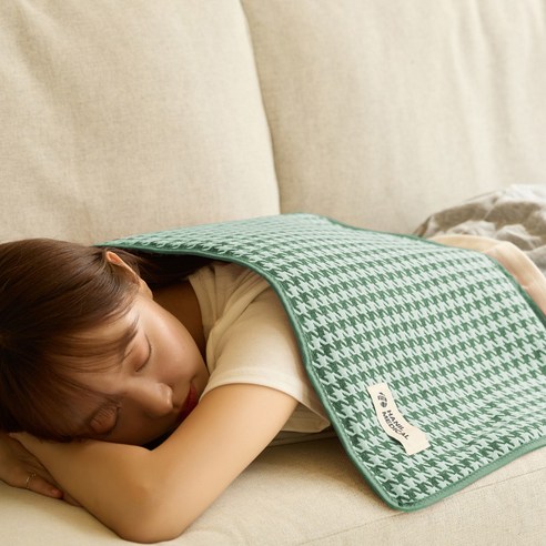 한일의료기 온열 전기 찜질기 찜질팩 원적외선 찜질매트 허리 배 무릎 전기핫팩, 그린