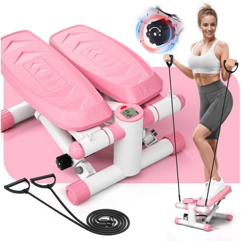 가정에서 운동할 수 있는 스테퍼 팔 트레이닝 밴드가 여성을 위한 조절식 저항 계단 350LBS 적재 베어링 홈 피트니스 장비가 10DB 슈퍼 콰이어트 미니 스테퍼