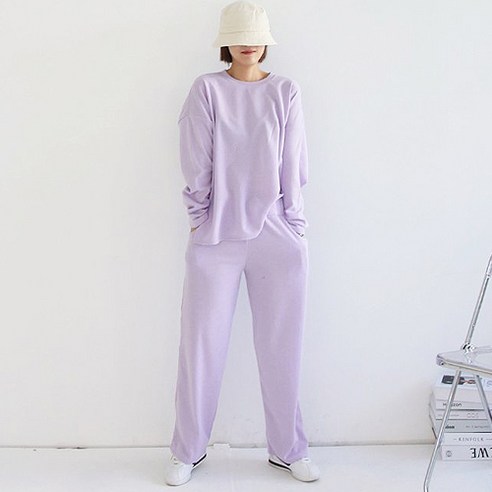 애플망고샵 무지베이직세트 상하의 기본 일자통바지