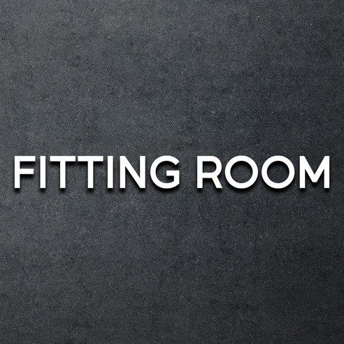마마픽스 아크릴 도어사인 표지판 화이트, 1개, FITTING ROOM