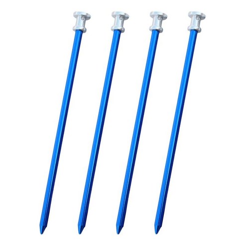 4 pcs 캐노피 페그 스테이크 캠핑 키트 배낭 비치 액세서리 장비에 대 한 경량 9 인치 알루미늄 롱, 푸른, 알루미늄 합금