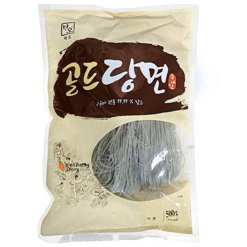 국산 큰바위 골드당면 500g 국내산 고구마 전분 99.99%, 1개 더블기린당면