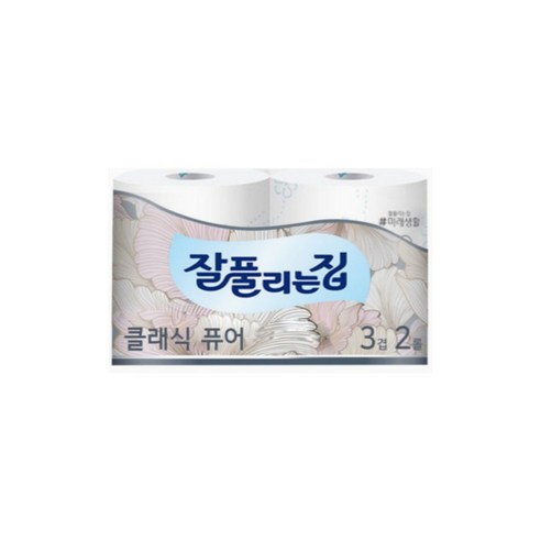 잘풀리는집 클래식퓨어 3겹 25m 2롤 화장지 X1팩