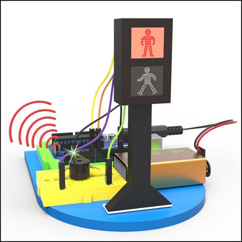 [과학키트 자람사이언스]코딩자람 알람기능 보행신호등 풀세트형jr