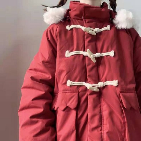 KORELAN 오리지널 디자인 미니 코트 가을 겨울 잘 어울리다 루즈하다 일본계 귀엽다 솜옷