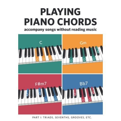 (영문도서) Playing piano chords: Accompanying songs without reading music Paperback, Humm Publishing, English, 9789083323183