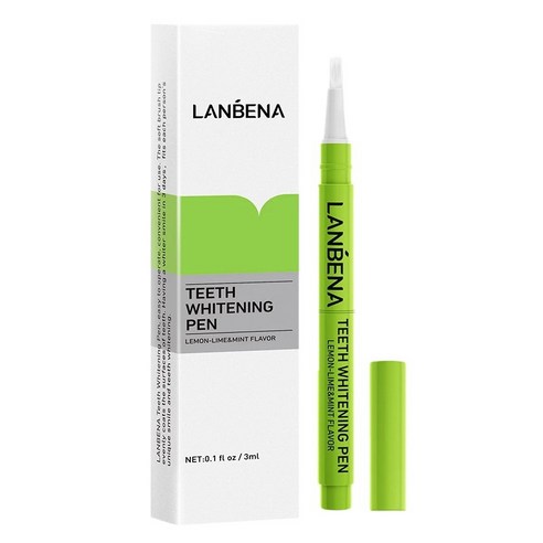 AFBEST Lanbena 2 pcs 치아 미백 펜 레몬 라임 위생 젤 효과적인 플라크 얼룩 제거 치과 도구 구강 관리, 하얀색
