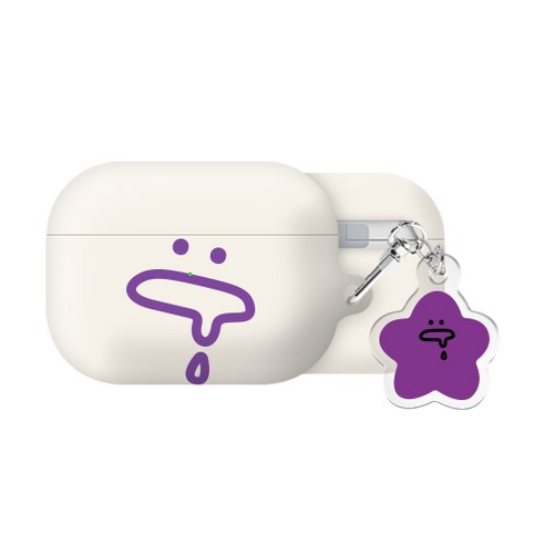 빅 와글와글 하드 케이스+키링 세트, 빅와글와글-퍼플, AirPods(3세대)