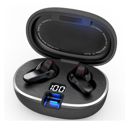 ANKRIC TWS 블루투스 헤드셋 T15 바이노럴 스포츠 무선 블루투스 헤드셋 5.0 터치 효율적인 휴대용 헤드셋, 고품질 블랙