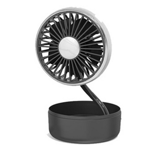 [SW] 1 Pc 자동차 양방향 팬 360 ° 회전 수축 스윙 USB 자동차 미니 팬 저소음 휴대용 자동 쿨러 팬 자동차 액세서리, Blacksinglehead