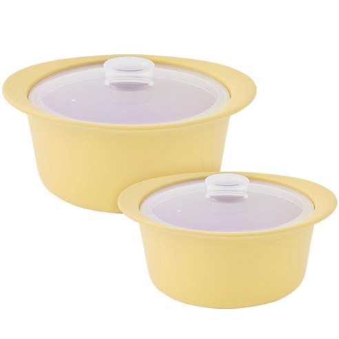 퍼기 이유식 실리콘 멀티 찜기 대형소형 혼합, 대형 800ml + 소형 550ml, 1세트, 버터옐로우