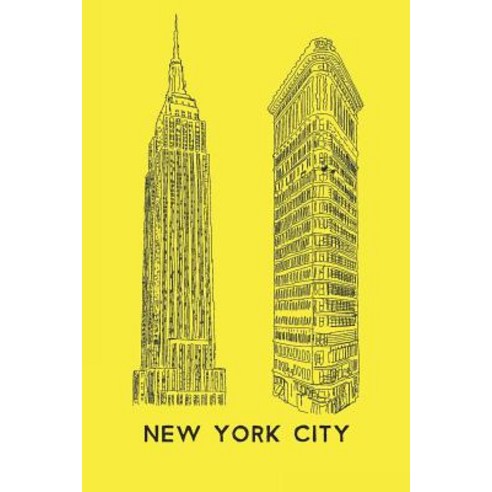 (영문도서) New York City: : A hand-drawn line art illustration of two iconic buildings of New York city ... Paperback, Independently Published, English, 9781093161199