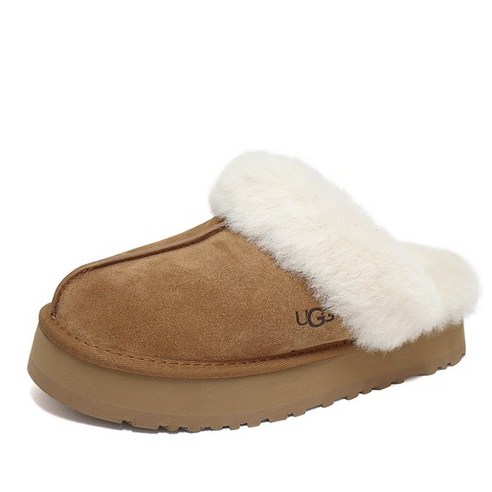 (240mm)미국 UGG 디스케트 털슬리퍼 양털 스웨이드 방한 털신 체스트넛 1122550-CHE