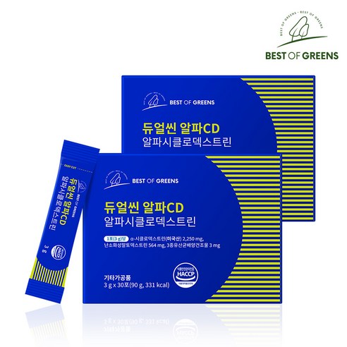 베스트오브그린 듀얼씬 알파CD 알파시클로덱스트린, 2박스, 30회분