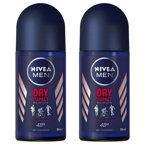 니베아 드라이 임팩트 48H 롤온 데오드란트, 2개, 50ml