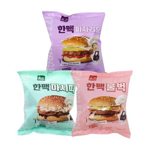 한맥식품 마시따 숯불그릴벅 150g 냉동버거, 25개