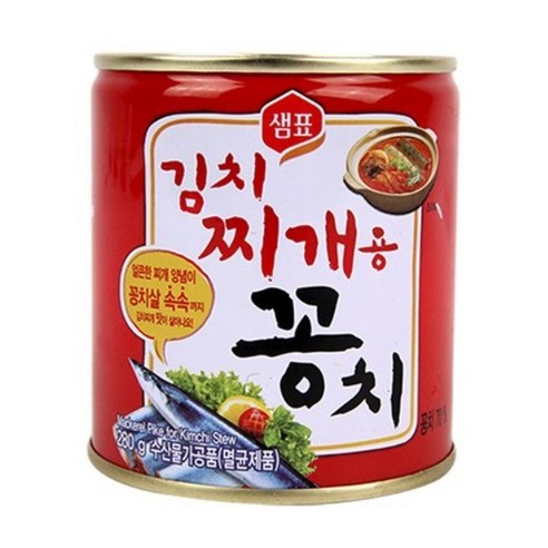 샘표식품 김치찌개용꽁치280g 샘표 김치찌개 꽁치 통조림 식자재, 1, 1개, 280g