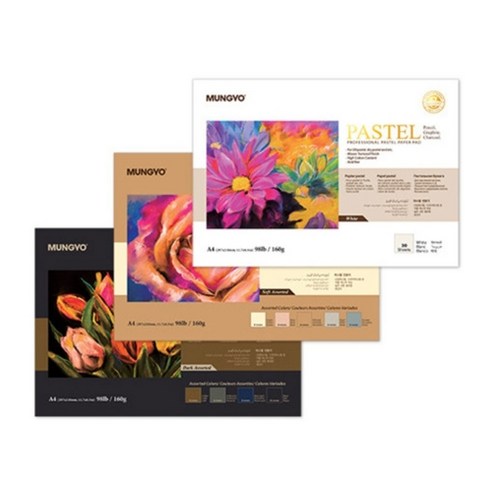 문교 파스텔 전용지 화이트 160g, A4, 30매