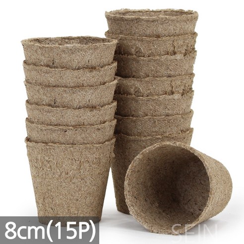 세인화분 원형 지피포트 15P - jiffy 압축 배양토, 8cm 지피원형포트(15P), 1세트