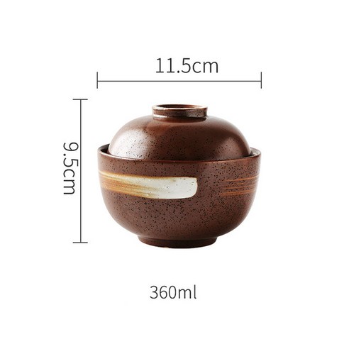 해외 일본 크리 에이 티브 4.5 인치 6.5 인치 세라믹 수프 그릇 뚜껑 파란색과 흰색 도자기 쌀 그릇 고품, 4.5inchtureenD