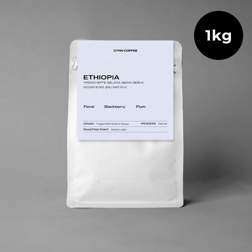 짱커피 원두커피 1kg 에티오피아 아바야 게이샤G1 내추럴 스페셜티